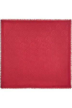 Etro Sjaal met franje en paisley jacquard