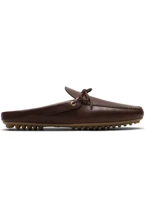 CAR SHOE Leren slippers met veters
