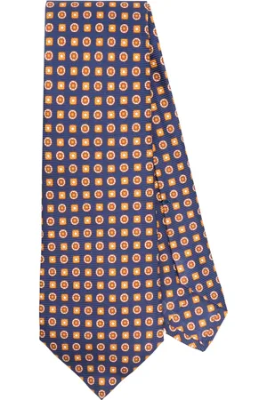 Kiton Stropdas met geometrische print