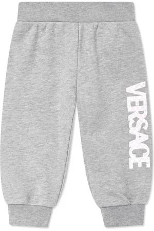 VERSACE Katoenen trainingsbroek met geborduurd logo