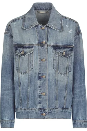 Dolce & Gabbana Katoenen denim jack met logopatch