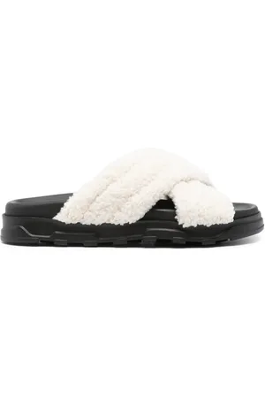 Fabiana Filippi Slippers met imitatie lamswol