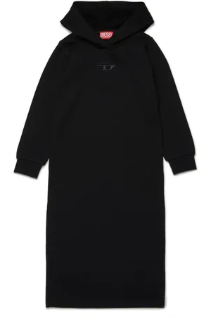 Diesel Jurk met capuchon en geborduurde Oval D