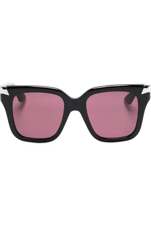 Alexander McQueen Zonnebril met vierkant montuur