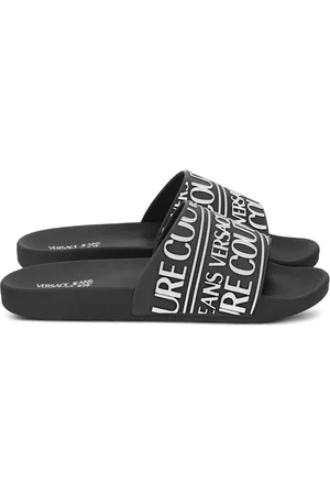VERSACE Slippers met rubberen logo