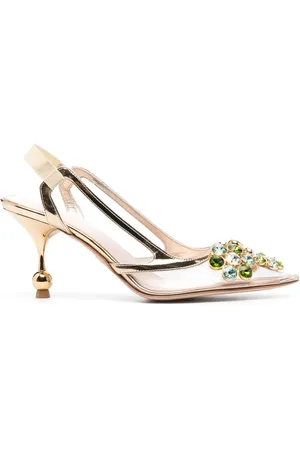 Giambattista Valli Slingback pumps met kristallen