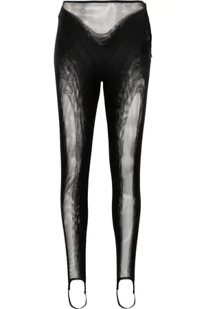 MUGLER Mesh stirrup legging