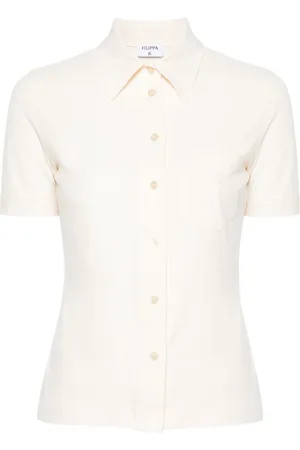 Filippa K Blouse met geborduurd monogram