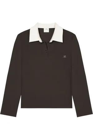 Courrèges Poloshirt van linnenblend
