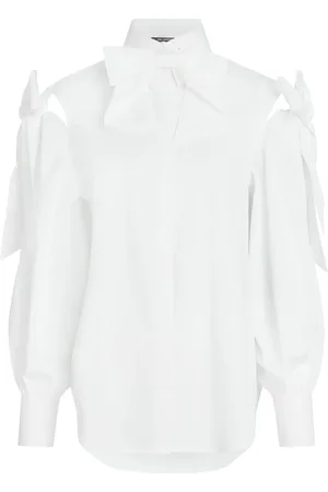 Karl Lagerfeld KL Studio popeline blouse met strikdetail