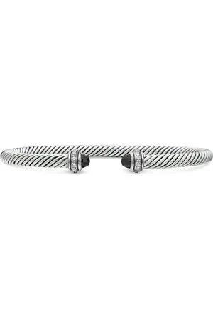 David Yurman Zilveren Classic Cable armband met diamant (4mm)