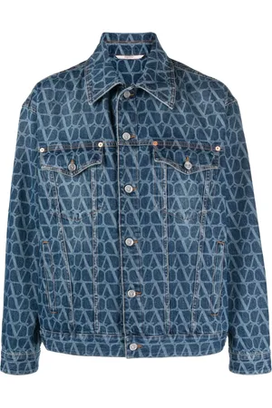 VALENTINO GARAVANI Toile Iconographe denim jack met print