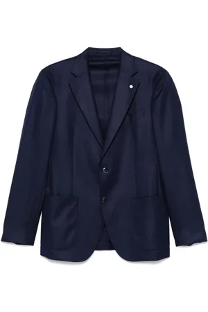 LUIGI BIANCHI MANTOVA Blazer met enkele rij knopen