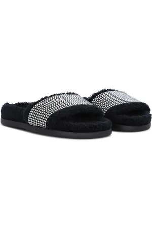 Dolce & Gabbana Badstof slippers verfraaid met stras