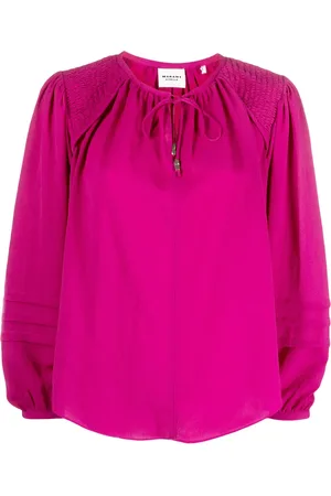 Marant Etoile Lamaya blouse met gestrikte hals