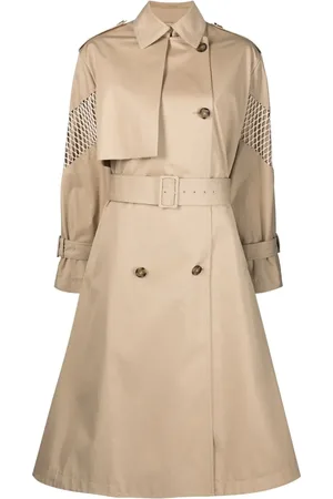 Msgm Trenchcoat met mesh vlak