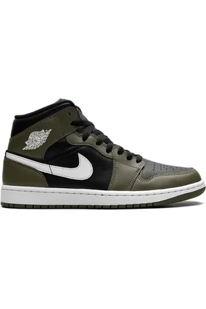 Jordan Air 1 Mid "Black/White/Olive" sneakers