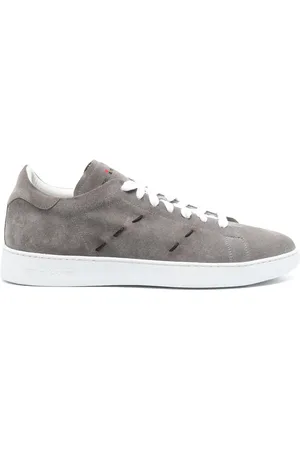 Kiton Leren sneakers met stiksel
