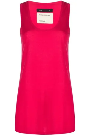 Frenckenberger Tanktop met diepe ronde hals