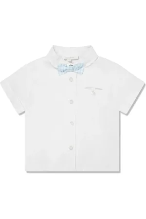 PATACHOU Shirt met korte mouwen en geruite strik