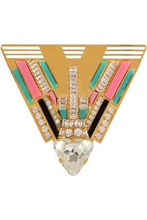 Balmain Art Deco broche verfraaid met kristallen