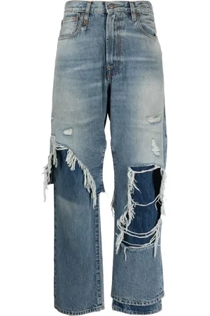 R13 Gerafelde jeans