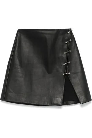 MITILIANE COUTURE Leren rok met piercing detail