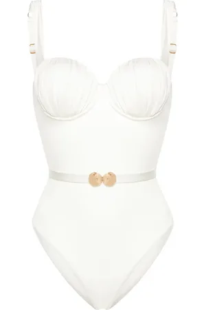 Noire Swimwear Balconette badpak met ruches en ceintuur