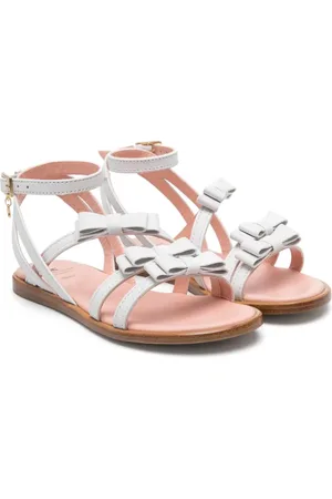 Elisabetta Franchi Leren sandalen met strikdetail