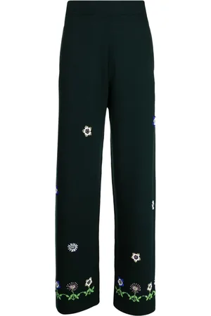 BODE Broek met geborduurde bloemen