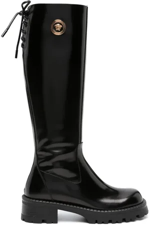 VERSACE Alia leren knielaarzen