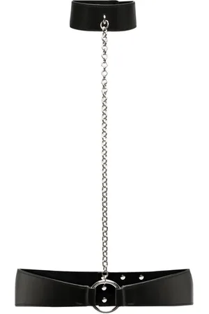 FLEUR DU MAL Leren harnas met schakelketting
