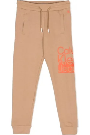 Calvin Klein Trainingsbroek met logoprint en trekkoord