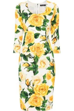 Dolce & Gabbana Jurk met bloemenprint van zijdeblend
