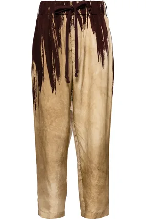UMA WANG Broek met trekkoord en abstracte print