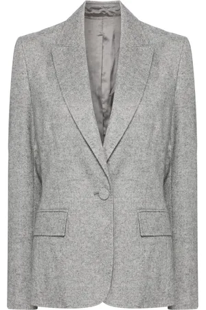 N.PEAL Blazer van wolblend met enkele rij knopen
