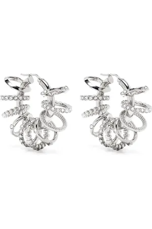 Amina Muaddi Multi Ring hoop earrings