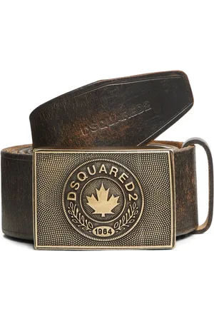 Dsquared2 Leren riem met logoplakkaat