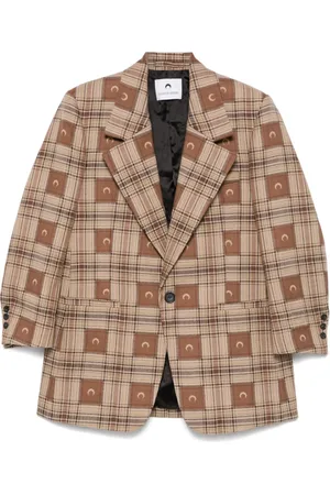 Marine Serre Geruite blazer met Moon
