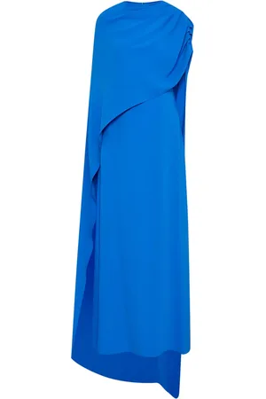Oscar de la Renta Georgette tuniek met gedrapeerd detail