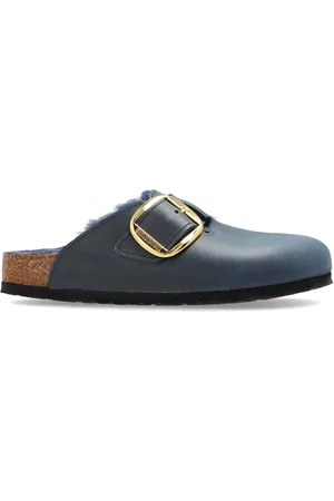 Birkenstock Boston Big Buckle lammy slippers