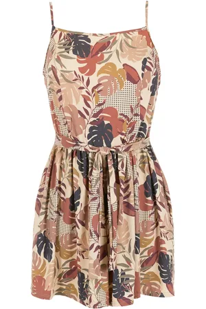 AMIR SLAMA Playsuit met palmbladprint