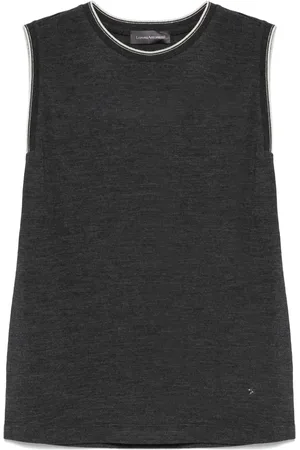 LORENA ANTONIAZZI Tanktop met contrasterende afwerking