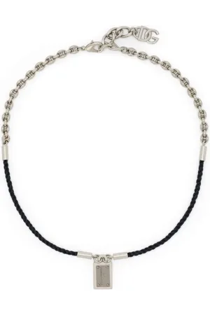 Dolce & Gabbana Halsketting met hanger met gegraveerd logo