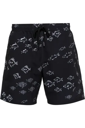 BRIONI Zwembroek met vissenprint