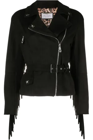 Philipp Plein Bikerjack met studs