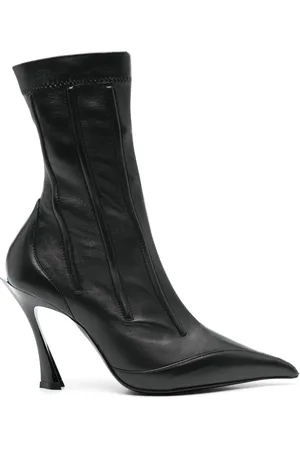 MUGLER 95 mm laarzen met naaddetail