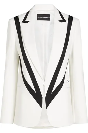 Karl Lagerfeld KL Studio getailleerde blazer met contrast