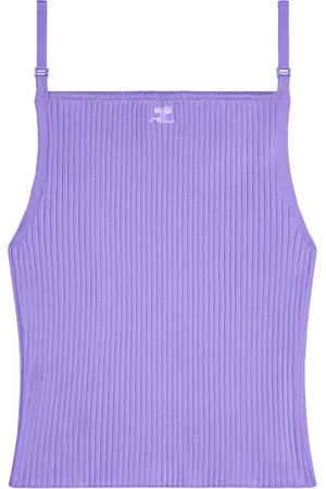 Courrèges Tanktop met geborduurd logo
