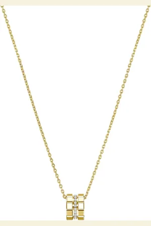 Chopard 18kt geelgouden Ice Cube halsketting met diamant